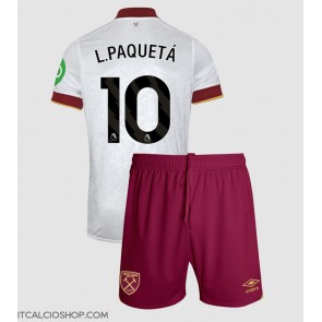 West Ham United Lucas Paqueta #10 Terza Maglia Bambino 2024-25 Manica Corta (+ Pantaloni corti)